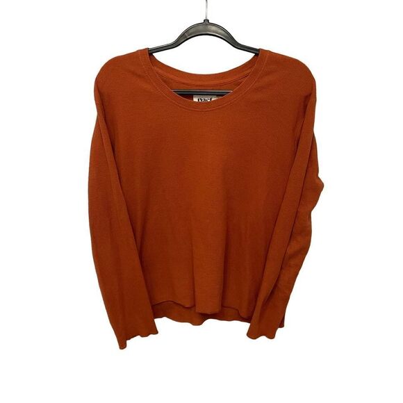 Pact Men’s Waffle-Knit Visit Crewneck Size S in A Burnt Orange - Picture 2 of 8